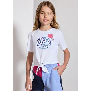 T-shirt Tie-Front Graphic pour filles juniors [7-16]