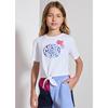 T-shirt Tie-Front Graphic pour filles juniors  7-16 