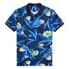 Polo en maille   motif floral pour hommes