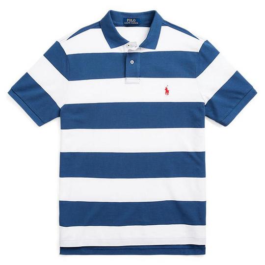 Men's Custom Slim Fit Striped Mesh Polo | Polo Ralph Lauren Men's Custom Slim Fit Striped Mesh Polo | Polo Ralph Lauren