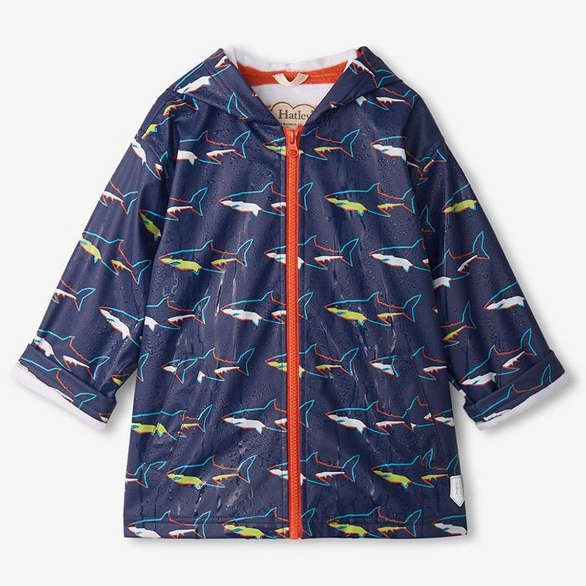 Manteau de pluie Sharks changeant de couleur pour garçons [4-8]