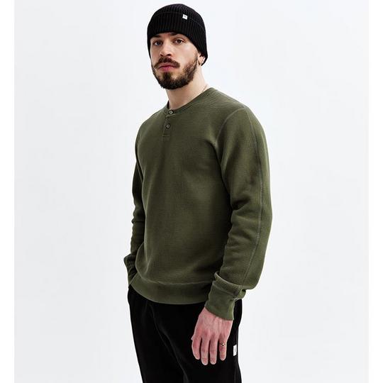 Men's Flatback Thermal Henley Top | Reigning Champ Men's Flatback Thermal Henley Top | Reigning Champ