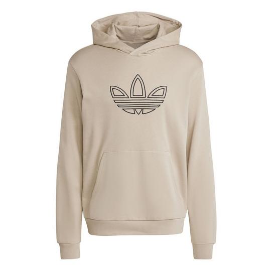 Adidas Originals Men s Outlined Trefoil Hoodie Beige Size Small