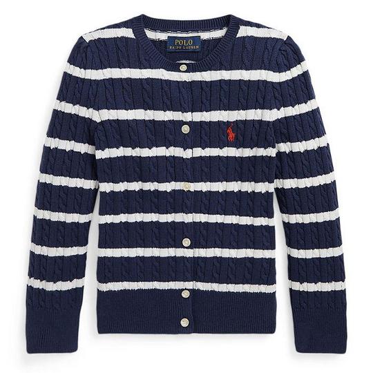 Ralph Lauren Childrenswear Cardigan en coton c bl  Striped Mini pour filles  2-6X 