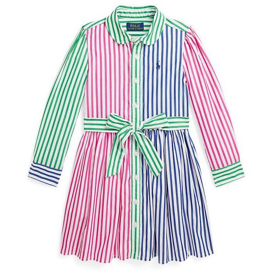 Robe-chandail en popeline de coton ray e pour filles  2-6X 