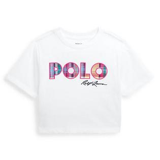 Polo Ralph Lauren Girls' [2-6X] Madras Logo Cotton Jersey Boxy T-Shirt
