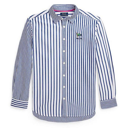 Ralph Lauren Childrenswear Junior Girls   7-16  Striped Cotton Poplin Fun Shirt