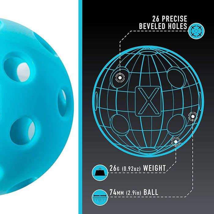 Core Impact Pickleball Pro 26 Indoor Pickleballs (Pack Of 6 Pickle Ball