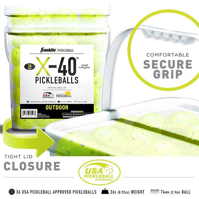 X-40 Outdoor Pickleball (36 Pack) | Franklin | Sporting Life Online