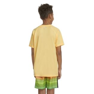 Hurley Maillot dermoprotecteur &agrave; manches courtes UPF Ombre Logo pour gar&ccedil;ons juniors [8-16]