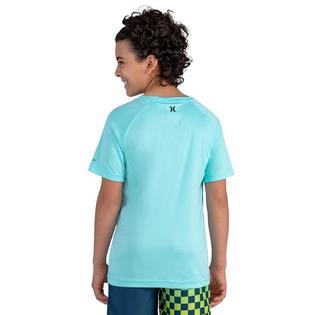 Hurley Junior Boys' [8-16] UPF Ombre Logo Short Sleeve Rashguard
