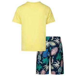 Hurley Ensemble maillot dermoprotecteur Tropical Palm + maillot de bain pour gar&ccedil;ons [4-7]