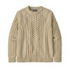 Men s Recycled Wool-Blend Cable Knit Crew Neck Sweater