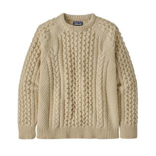 Patagonia Men's Recycled Wool-Blend Cable Knit Crew Neck Sweater