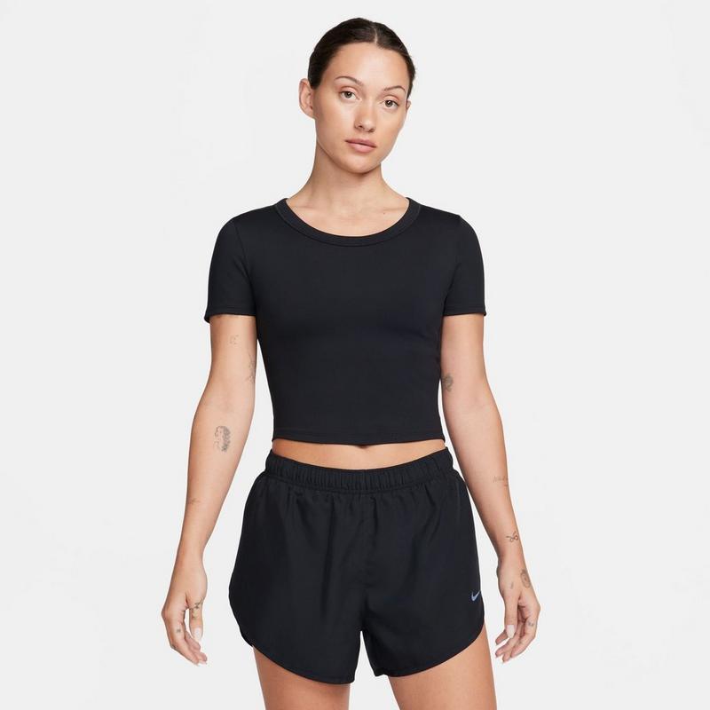 Nike Haut court ajust&eacute; Dri-FIT &agrave; manches courtes One pour femmes