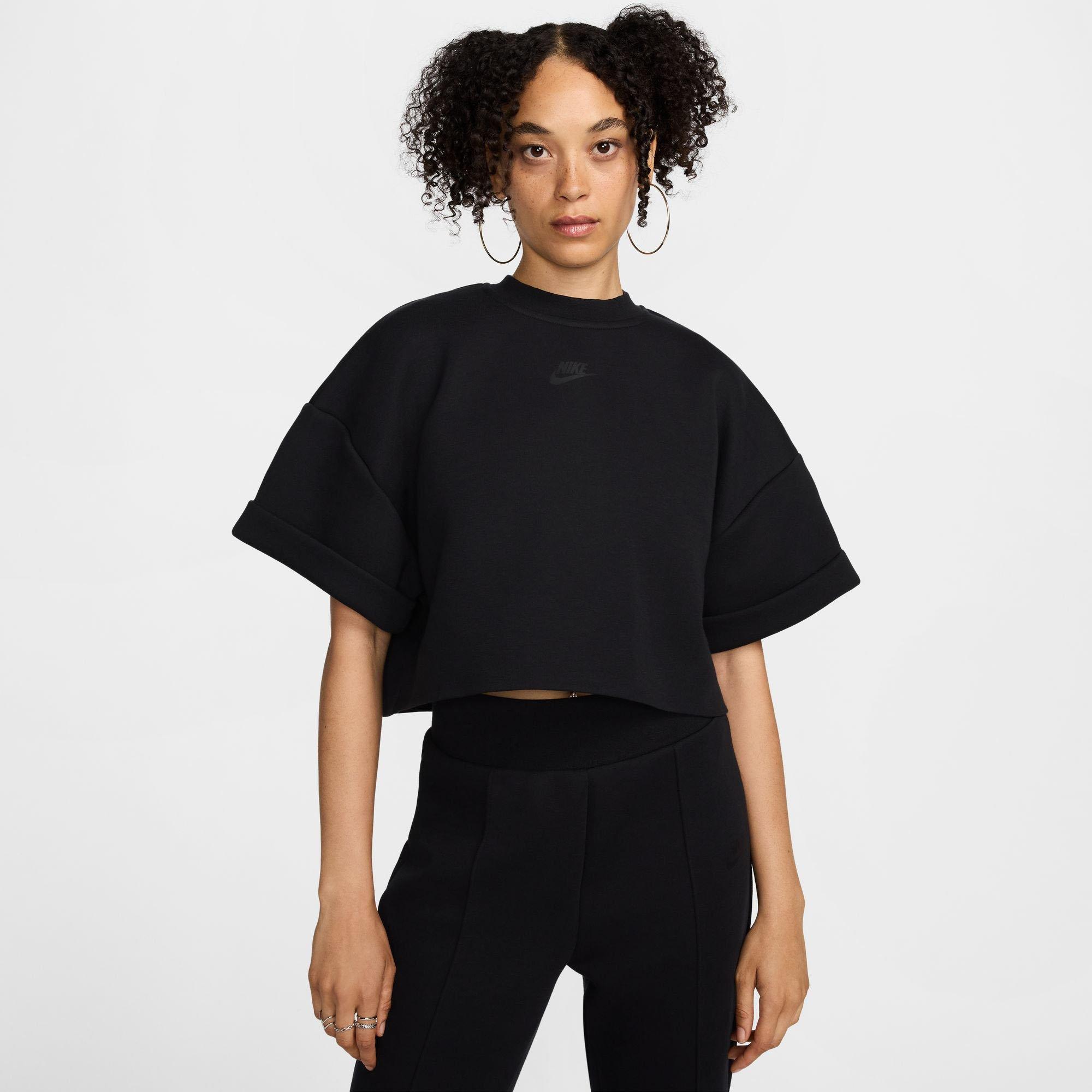 Women's Sportswear Tech Fleece Oversized Short Sleeve Cropped