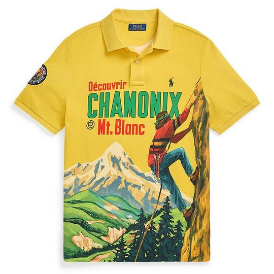 Polo Ralph Lauren Men s Classic Fit Mesh Graphic Polo Yellow Size Medium