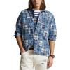 Men s Classic Fit Patchwork Madras Camp Shirt