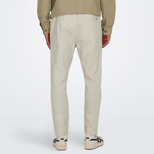 Only & Sons Pantalon court Linus en coton-lin pour hommes