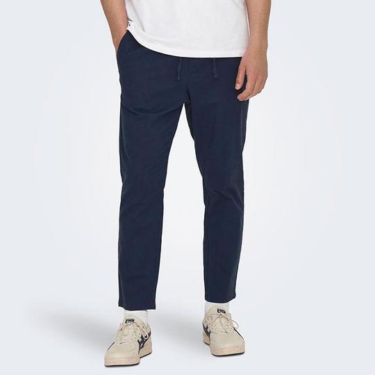 Only & Sons Men s Linus Crop Cotton-Linen Pant