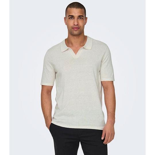 Only & Sons Men s Linen-Blend Knit Polo