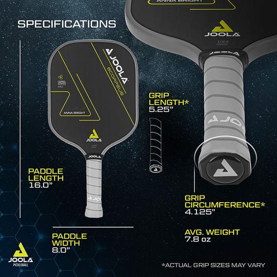 Joola Anna Bright Scorpeus 3S 14mm Pickleball Paddle - PB Sport