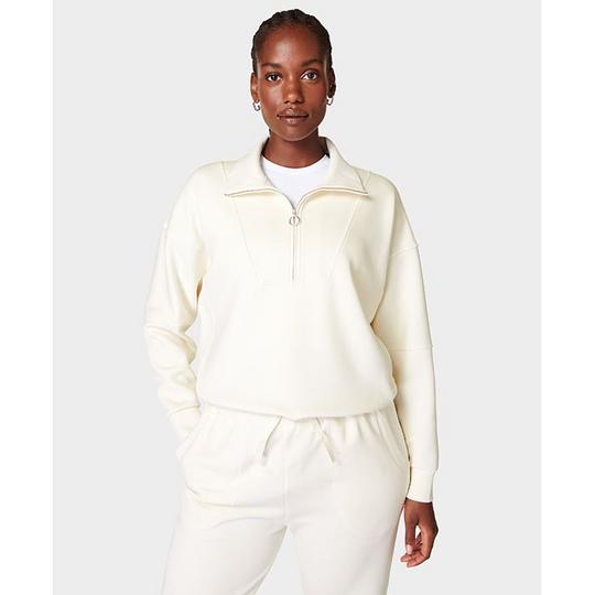 Women s Sand Wash Funnel Neck Half Zip Sweatshirt Sweaty Betty Sporting Life Online