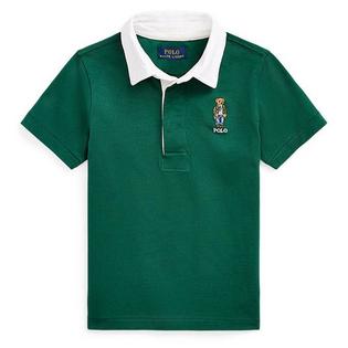Boys' [5-7] Bear Cotton Short Sleeve Rugby Shirt