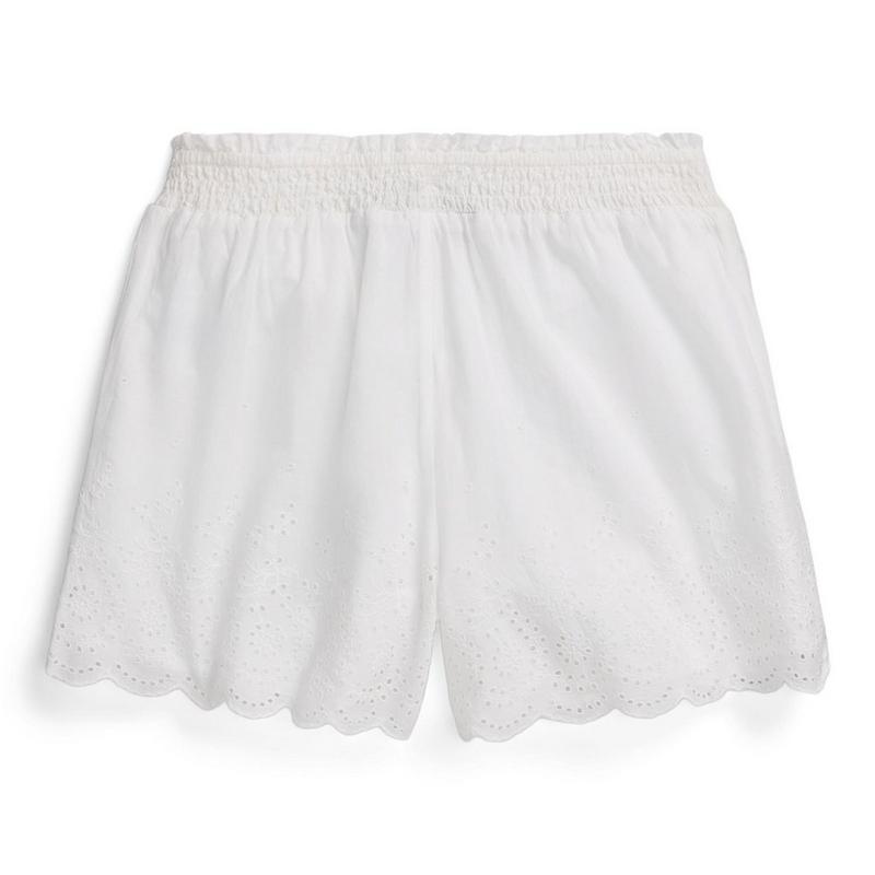 Polo Ralph Lauren Short &agrave; broderie anglaise voile de coton pour filles juniors [7-16]