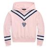 Junior Girls   7-16  Cricket-Stripe Cotton Terry Hoodie