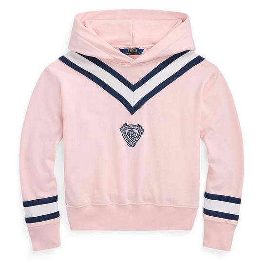 Junior Girls 7 16 Cricket Stripe Cotton Terry Hoodie Ralph Lauren Childrenswear Sporting Life Online