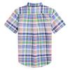 Chemise   manches courtes Oxford en coton   carreaux pour gar ons juniors  8-16 