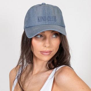 Casquette de baseball en denim Kind Club pour femmes