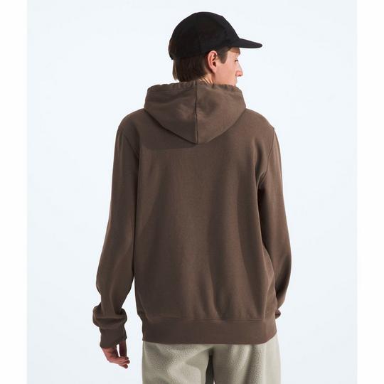 The North Face Box Logo Hoodie Men s L Smokey Brown