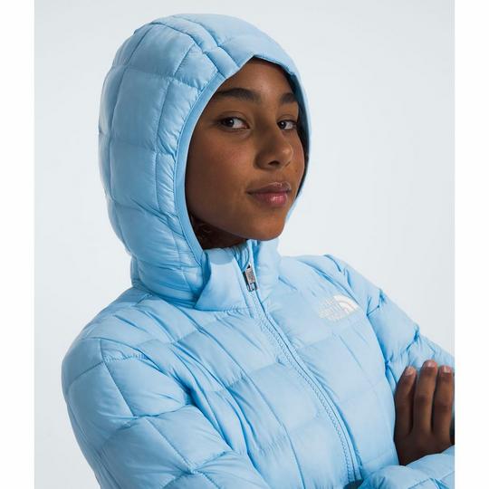 The North Face Junior s Girl s ThermoBall Hooded Jacket Cornflower Size XL