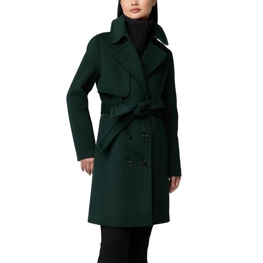 Green wool womens coat online