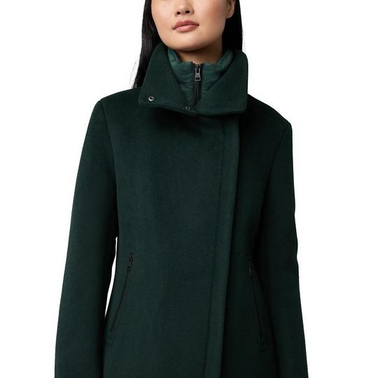 Green wool coat womens on sale
