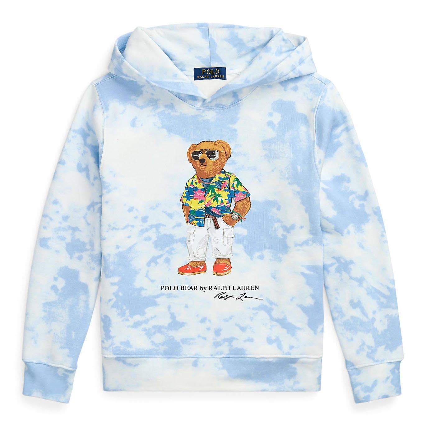 Junior Boys 8 20 Tie Dye Print Polo Bear Fleece Hoodie Ralph Lauren Childrenswear Sporting Life Online