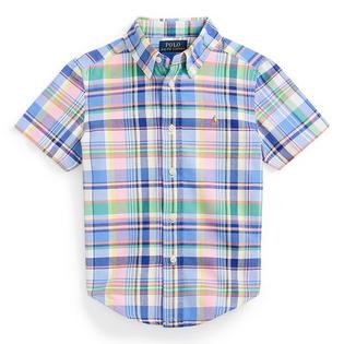 Chemise à manches courtes Oxford à carreaux pour garçons [2-7]