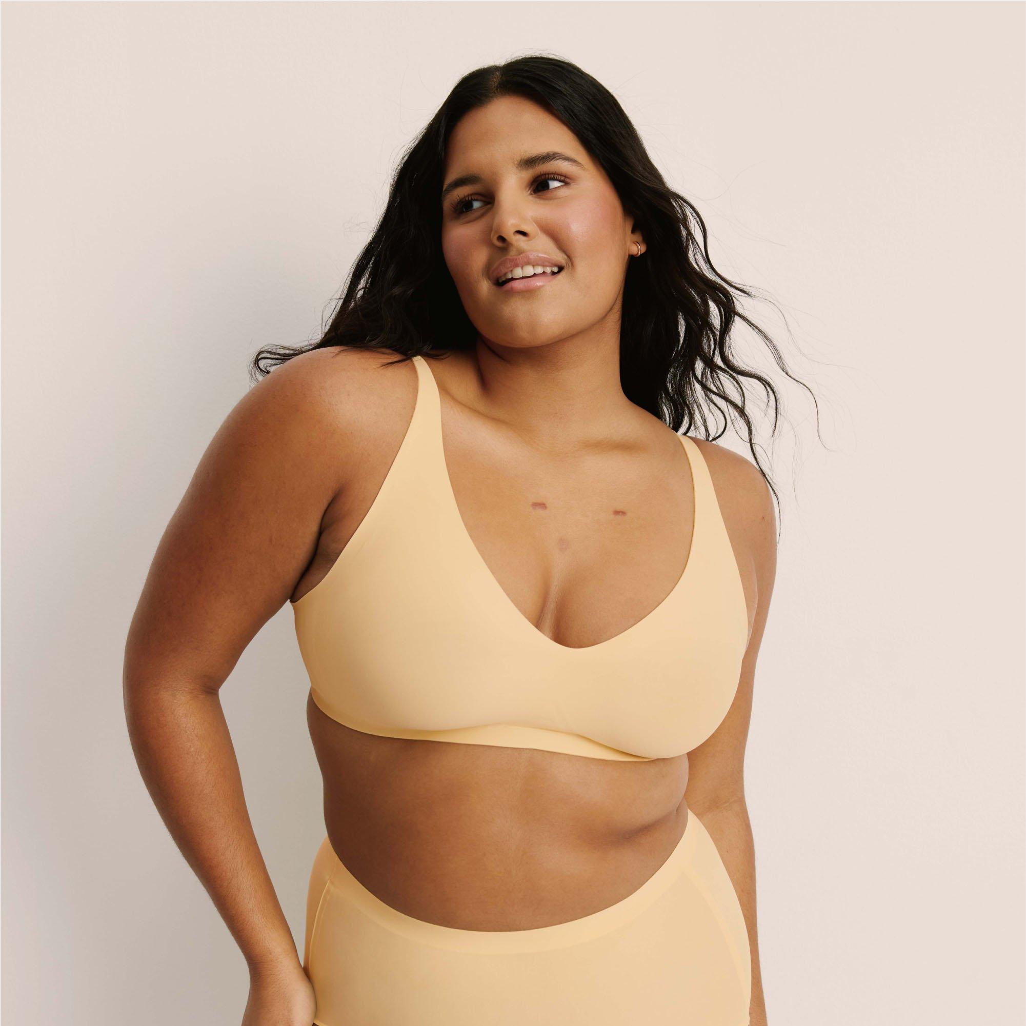 Knix | Women's Revolution V-Neck Bra Plus, Buttercup, Size Small