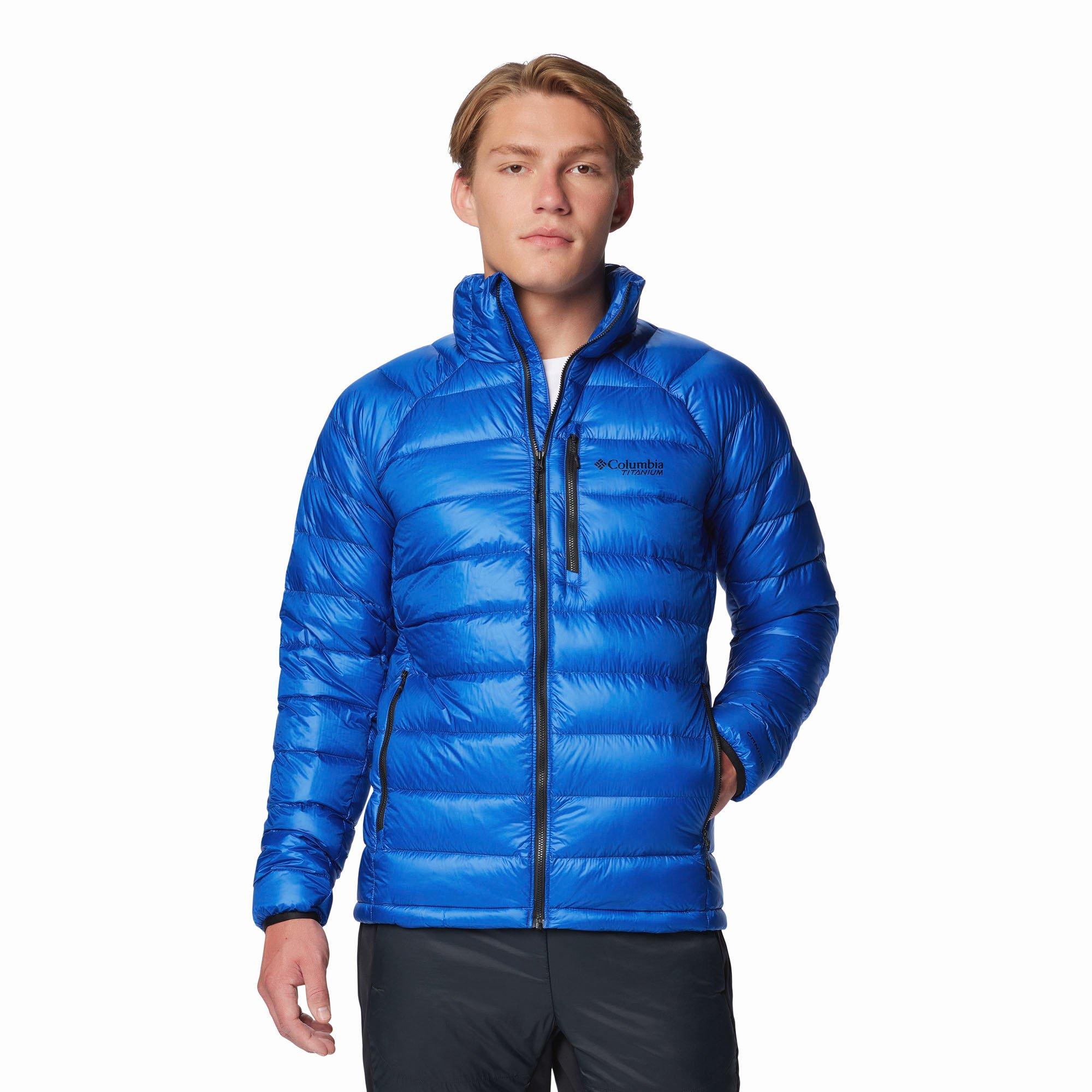 Columbia Men s Arctic Crest Down Jacket L Blue Mountain Blue