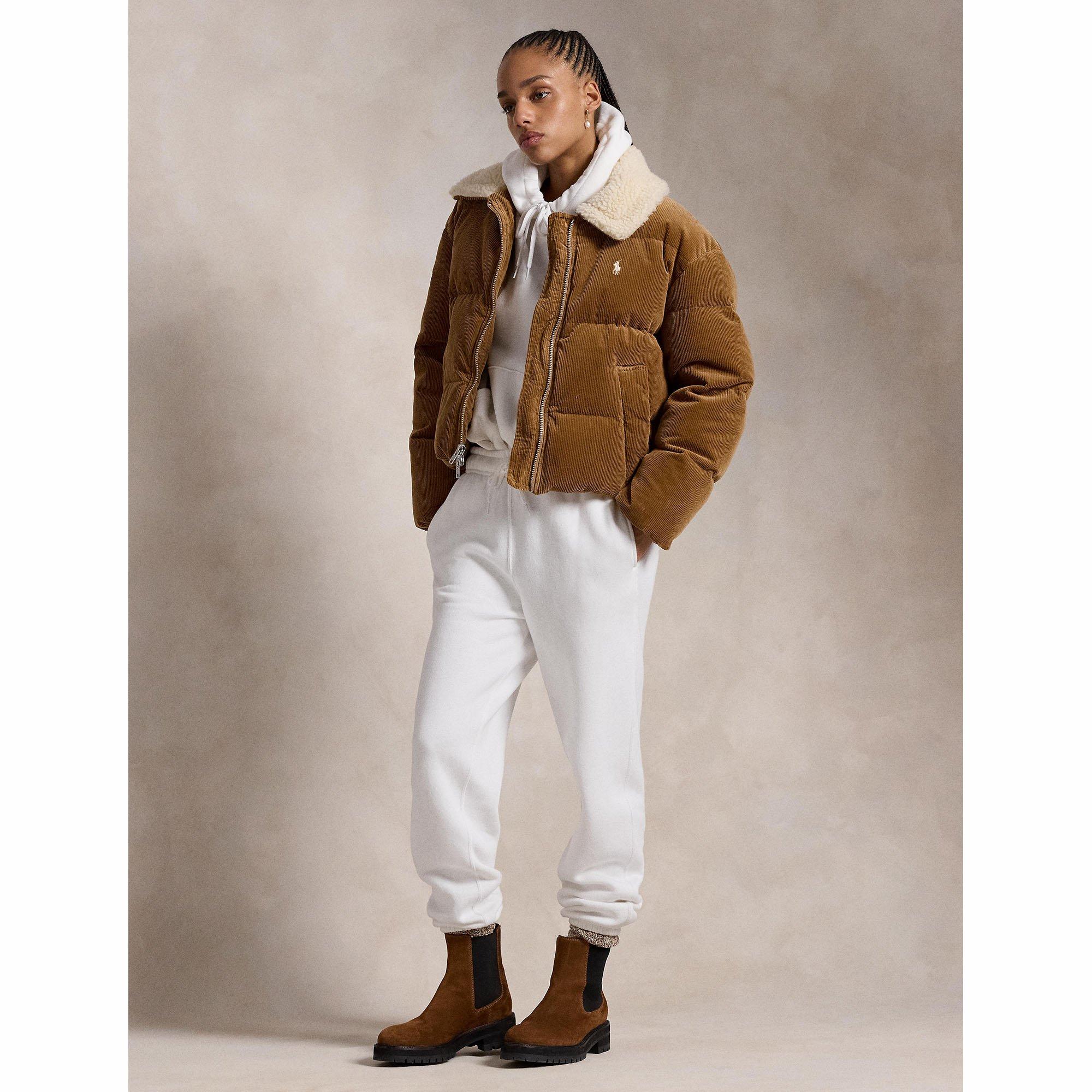 Women's Quilted Corduroy Down Jacket