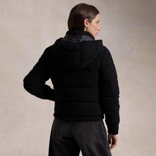 Polo Ralph Lauren Women's Cable-Knit Hooded Down Jacket