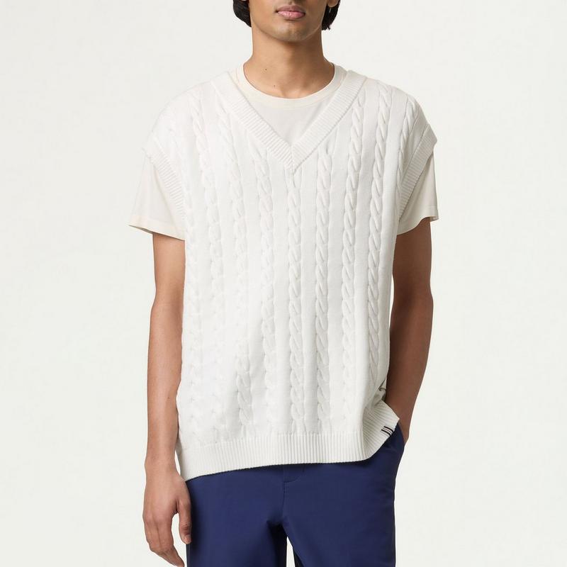 Fila Gilet en tricot torsad&eacute; Baseline pour hommes