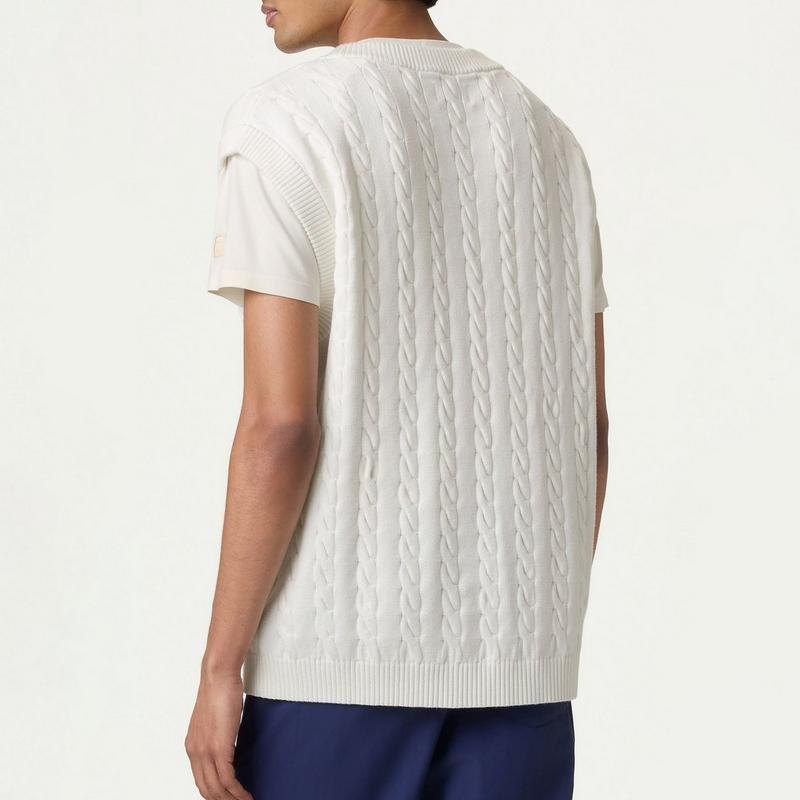 Fila Gilet en tricot torsad&eacute; Baseline pour hommes