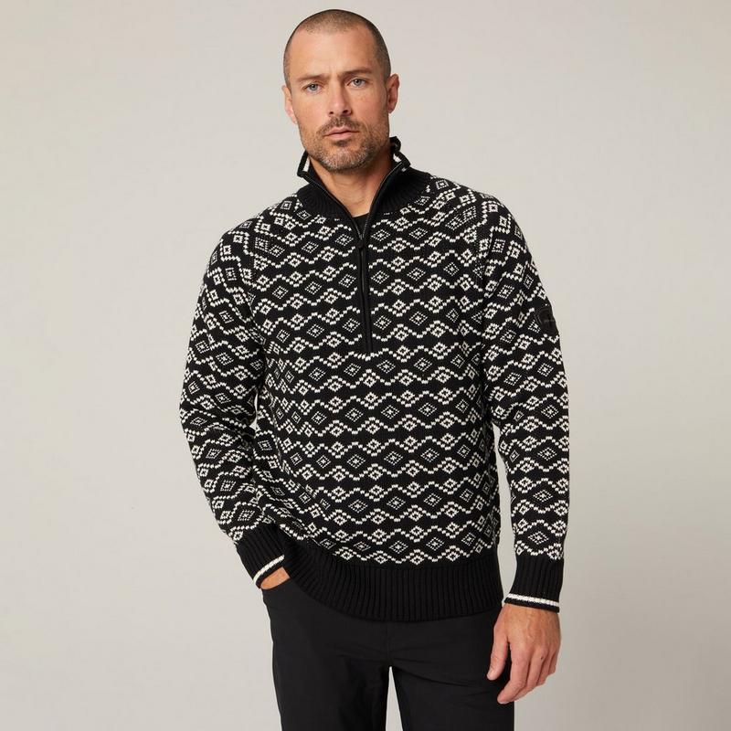 Alp-N-Rock Chandail &agrave; demi-glissi&egrave;re Leo Fair Isle pour hommes