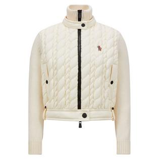 Moncler Grenoble Women's Padded Wool Zip-Up Cardigan