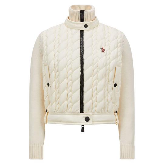 Moncler Grenoble Women s Padded Wool Zip-Up Cardigan