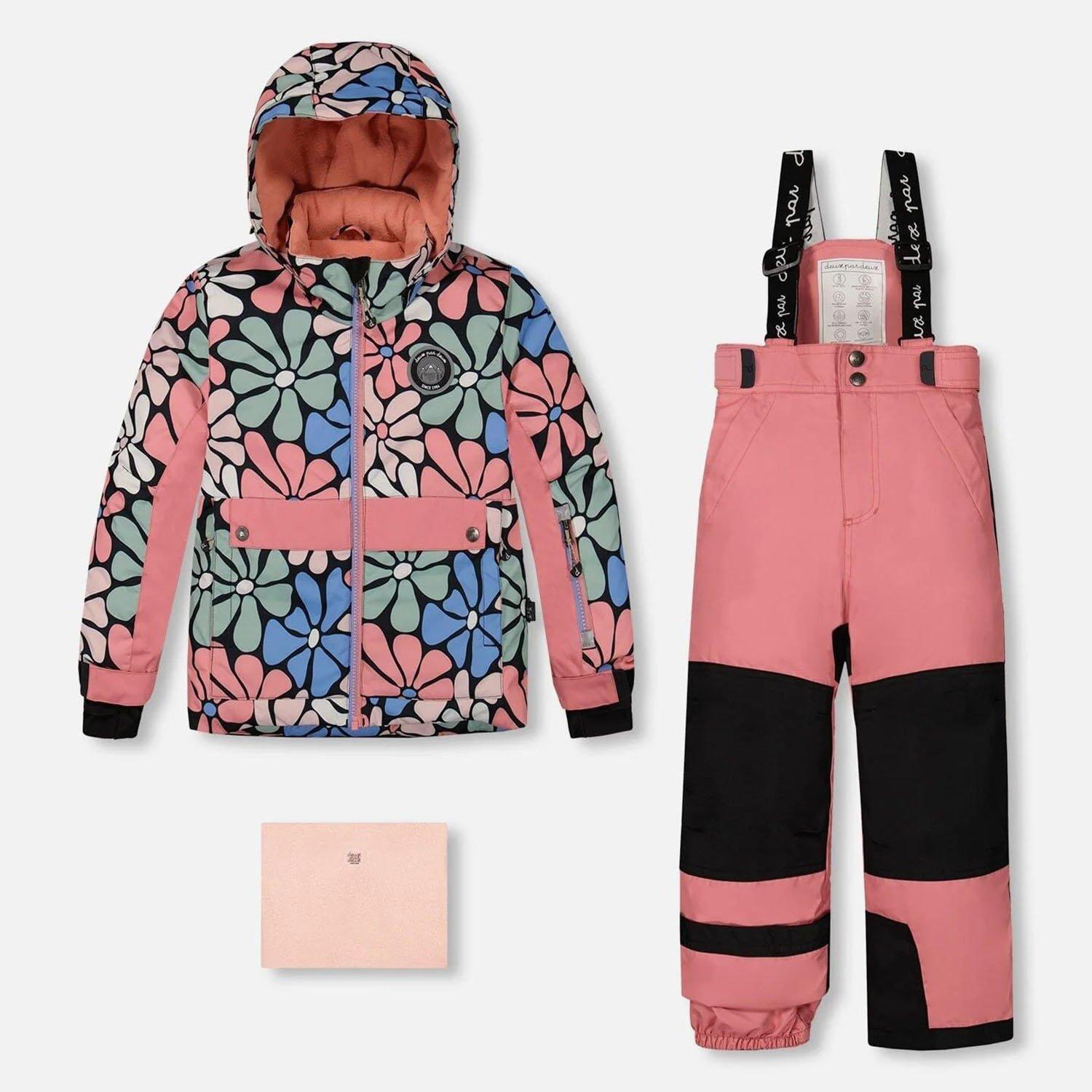 Kids' [2-6] Retro Flowers Two-Piece Snowsuit