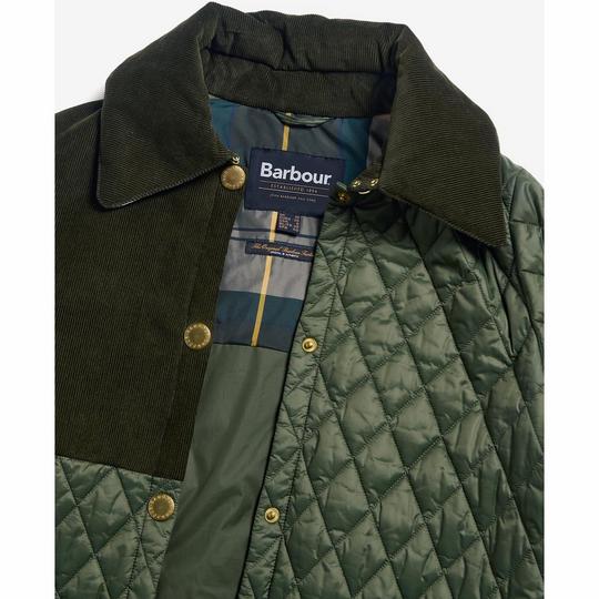 Green ladies barbour jacket on sale